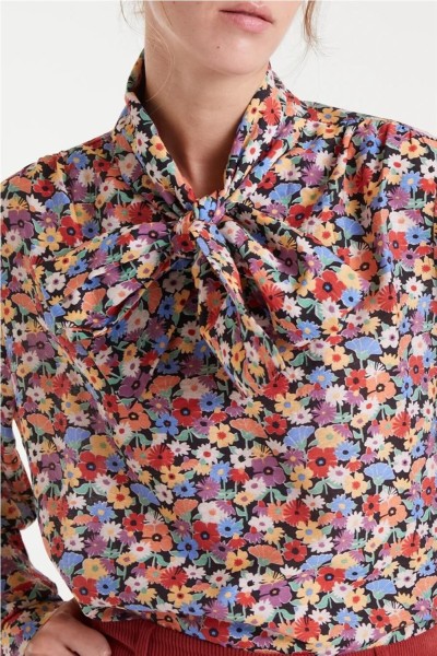 Camisa Compañía Fantástica lazada de estampado Hampton Small