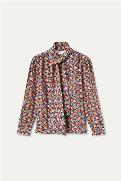 Camisa Compañía Fantástica lazada de estampado Hampton Small