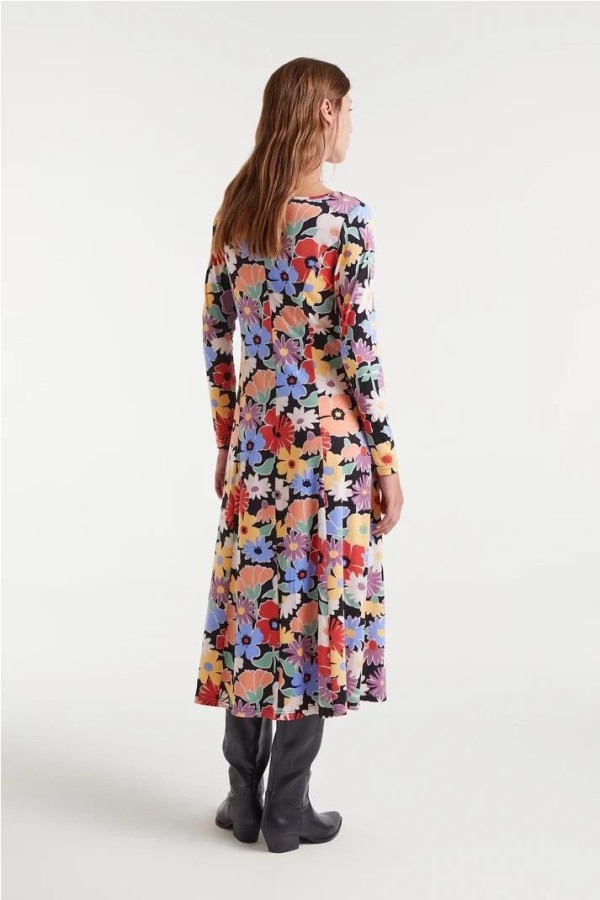 Vestido midi con estampado Hampton Big