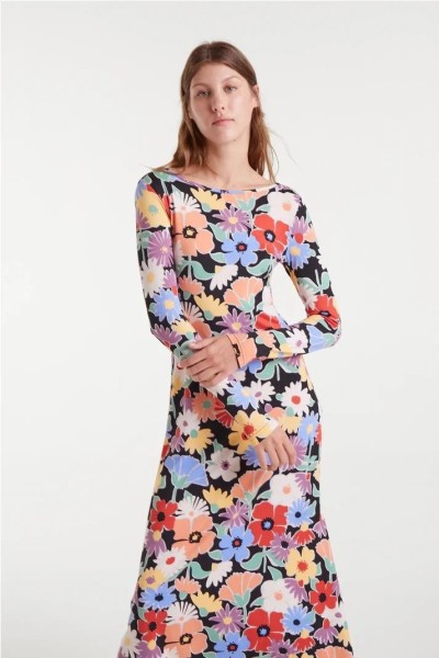 Vestido midi con estampado Hampton Big