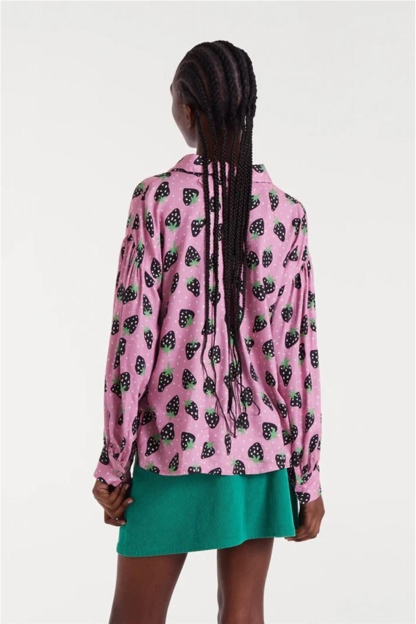 Camisa Compañía Fantástica estampado Morango Small 2