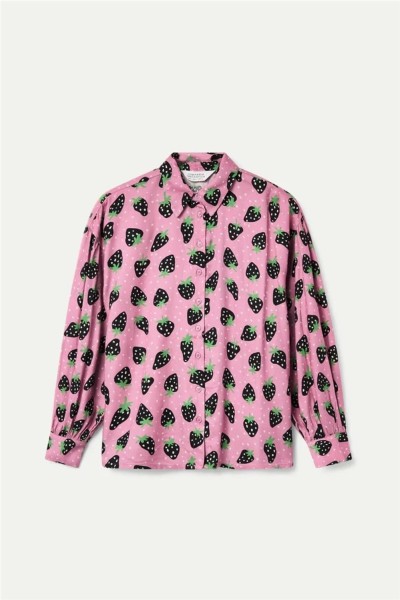 Camisa Compañía Fantástica estampado Morango Small