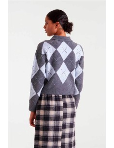 Jersey Compañía Fantástica de rombo gris y azul 2