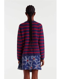 Cárdigan Compañía Fantástica de raya marinera navy blue y... 2