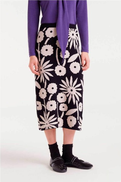 Falda Compañía Fantástica jacquard estampado Tofu