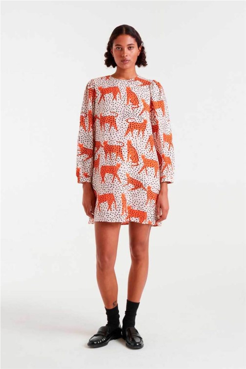 Vestido corto Compañía Fantástica estampado Tano
