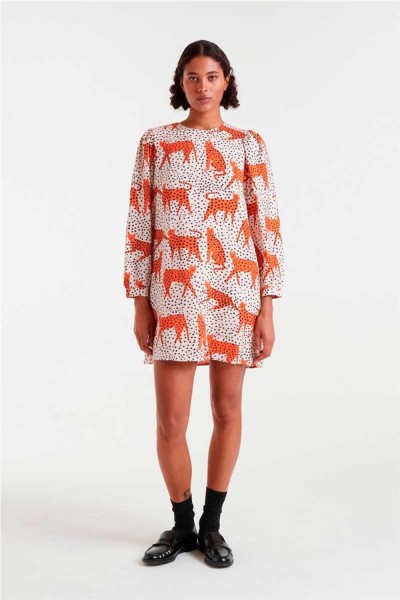 Vestido corto Compañía Fantástica estampado Tano