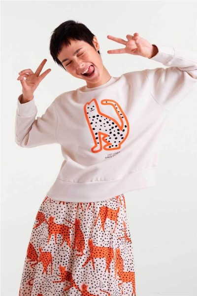 Sudadera Compañía Fantástica estampado Cat Lover