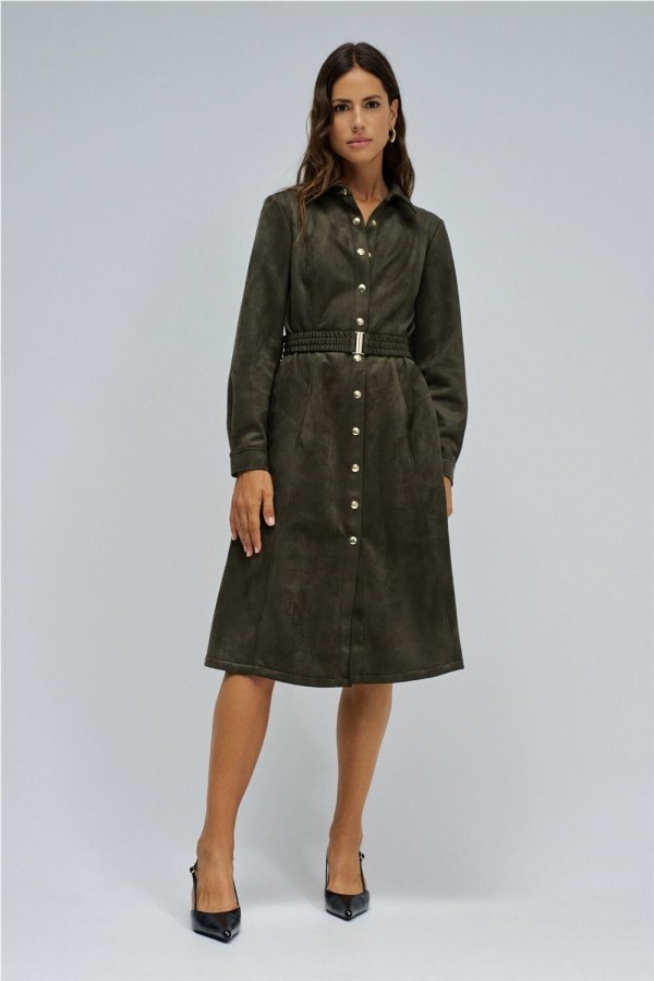 Vestido Salsa midi en ante