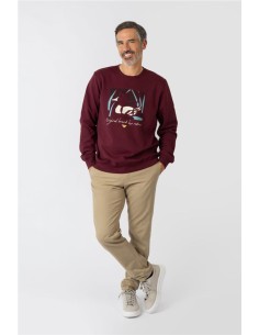 Sudadera Privata con pato granate