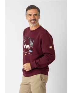 Sudadera Privata con pato granate 2