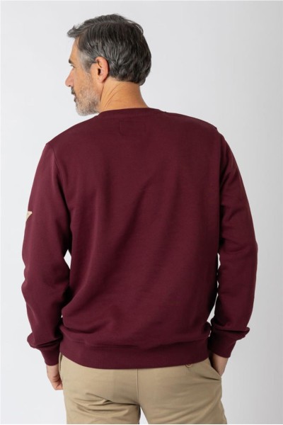 Sudadera Privata con pato granate