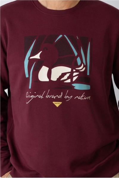 Sudadera Privata con pato granate