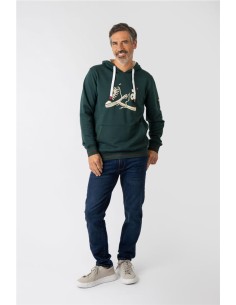 Sudadera Privata zapatillas con capucha verde