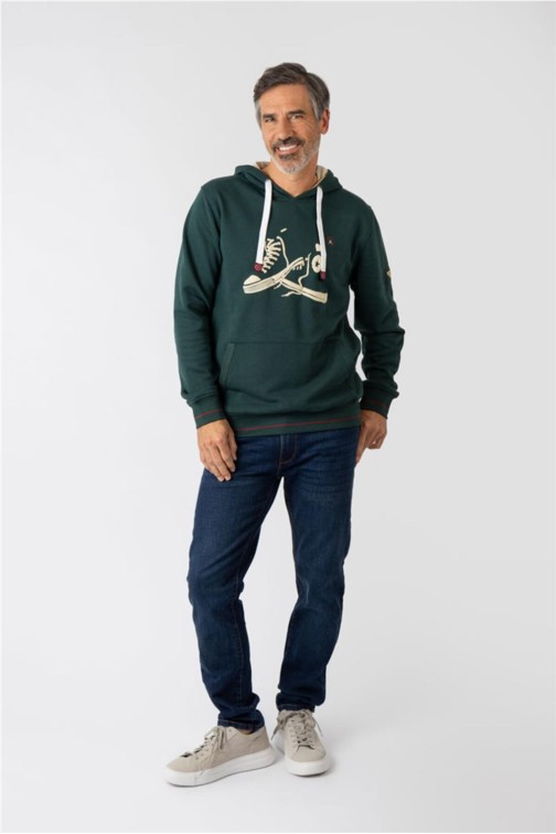 Sudadera Privata zapatillas con capucha verde
