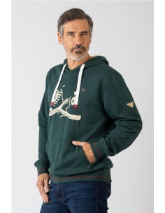 Sudadera Privata zapatillas con capucha verde 2