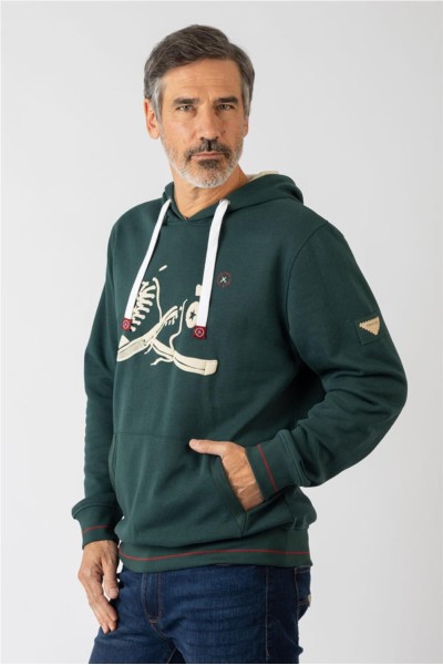 Sudadera Privata zapatillas con capucha verde