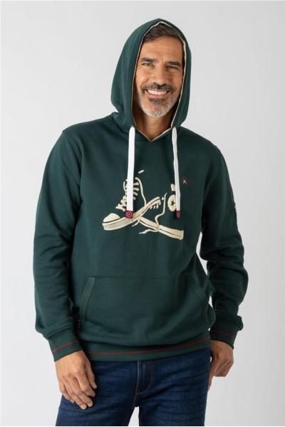 Sudadera Privata zapatillas con capucha verde