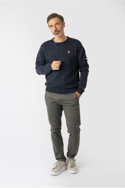 Jersey Privata cuello redondo marino