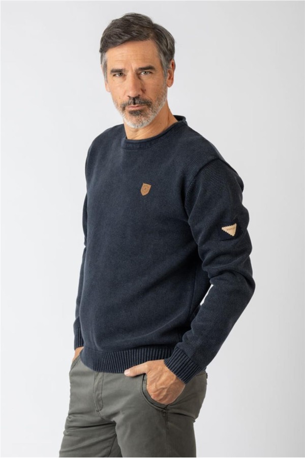 Jersey Privata cuello redondo marino