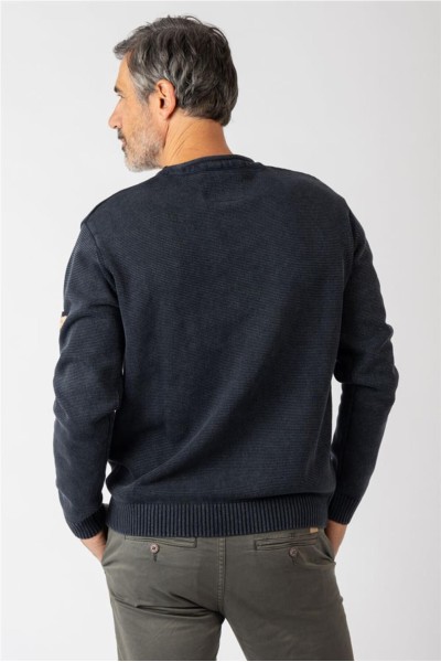 Jersey Privata cuello redondo marino