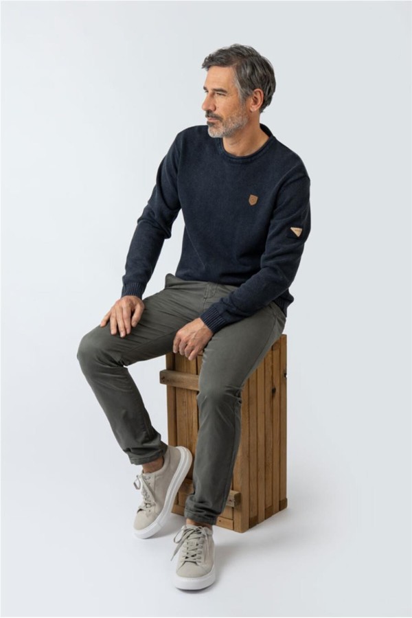 Jersey Privata cuello redondo marino