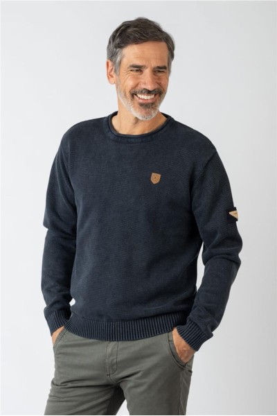 Jersey Privata cuello redondo marino