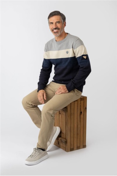 Jersey Privata cuello redondo con rayas