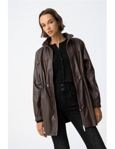 Chaqueta Tiffosi efecto piel con capucha 2