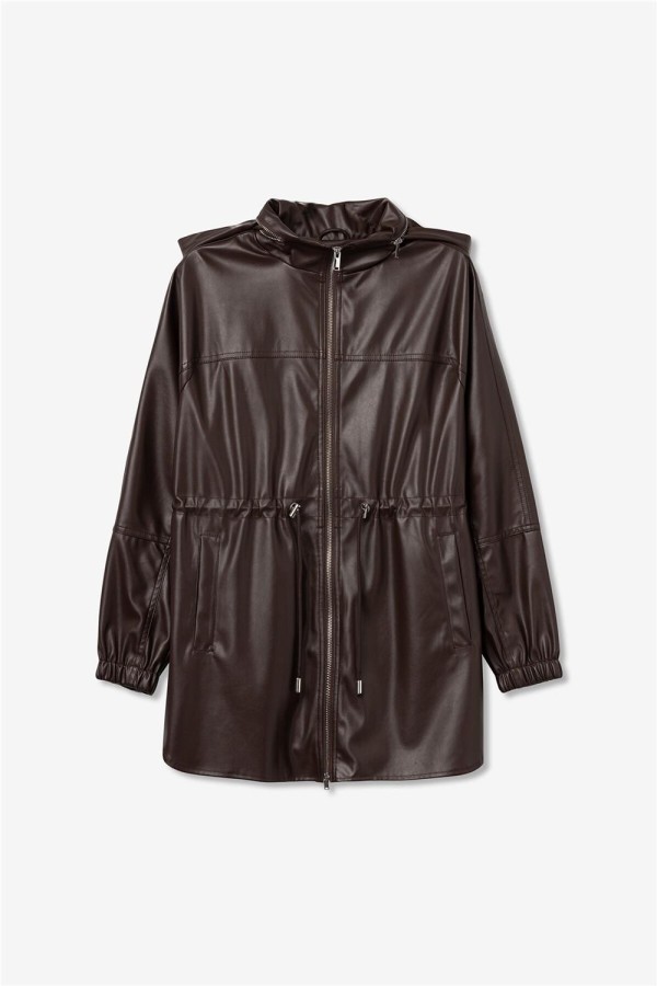 Chaqueta Tiffosi efecto piel con capucha