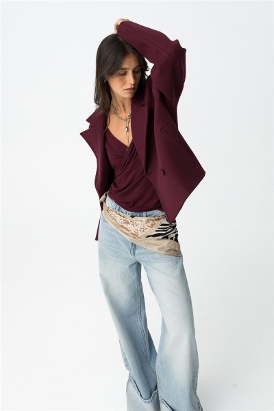 Camiseta Tiffosi slim con drapeado frontal