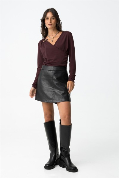 Camiseta Tiffosi slim con drapeado frontal