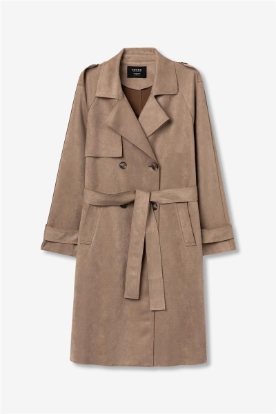 Abrigo Tiffosi Suez efecto piel de ante