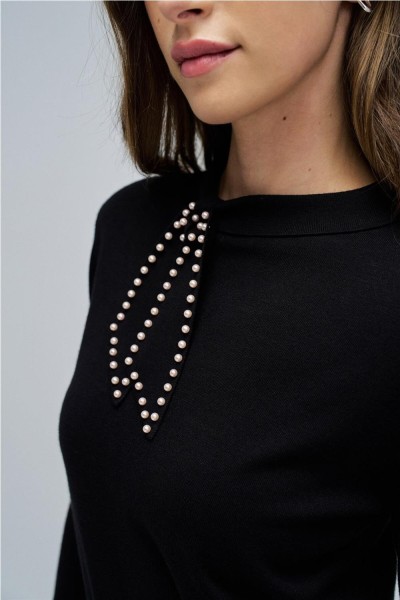 Jersey de punto con lazo