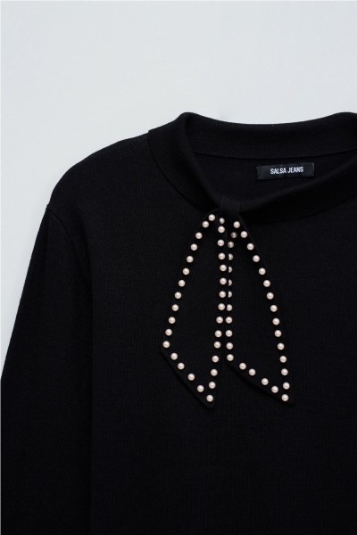 Jersey de punto con lazo