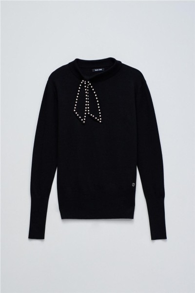 Jersey de punto con lazo