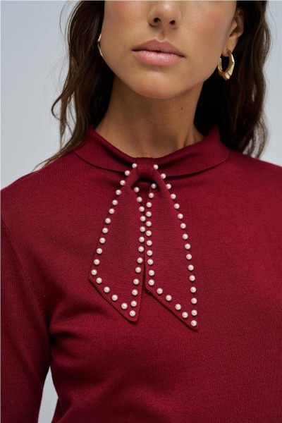 Jersey de punto con lazo