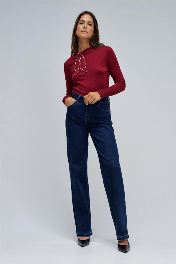 Jersey de punto con lazo