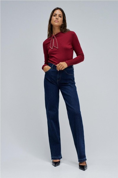 Jersey de punto con lazo