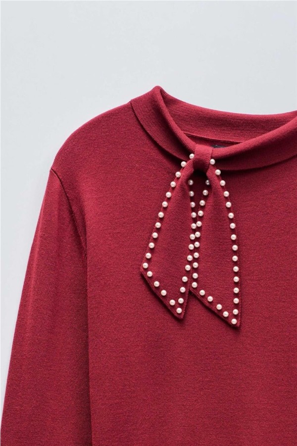 Jersey de punto con lazo