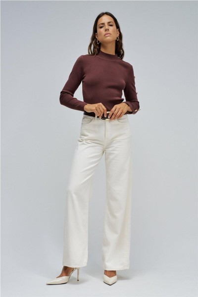 Jersey de punto con botones dorados