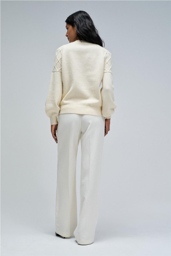 Jersey Salsa de punto con perlas