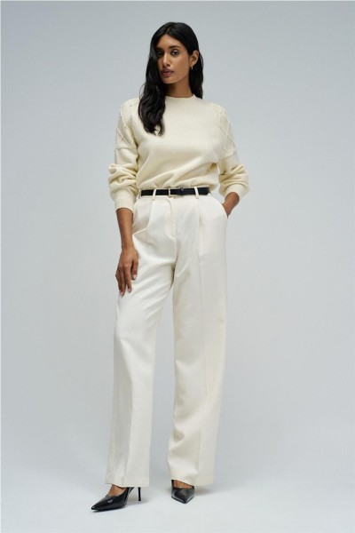 Jersey Salsa de punto con perlas