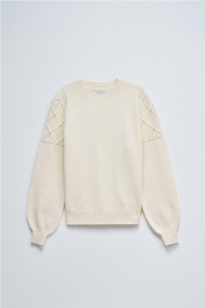 Jersey Salsa de punto con perlas