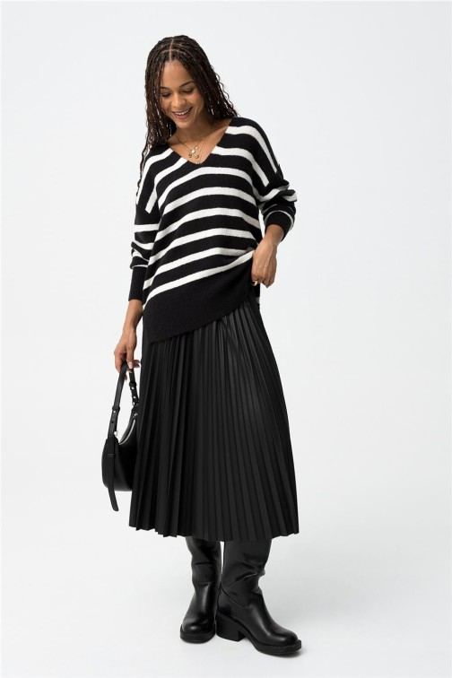 Falda Tiffosi kyoto 3 midi plisada Falda Tiffosi kyoto 3 midi plisada