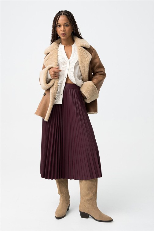 Falda Tiffosi kyoto 3 midi plisada Falda Tiffosi kyoto 3 midi plisada