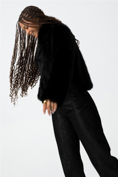 Chaqueta tiffosi corta efecto pelo