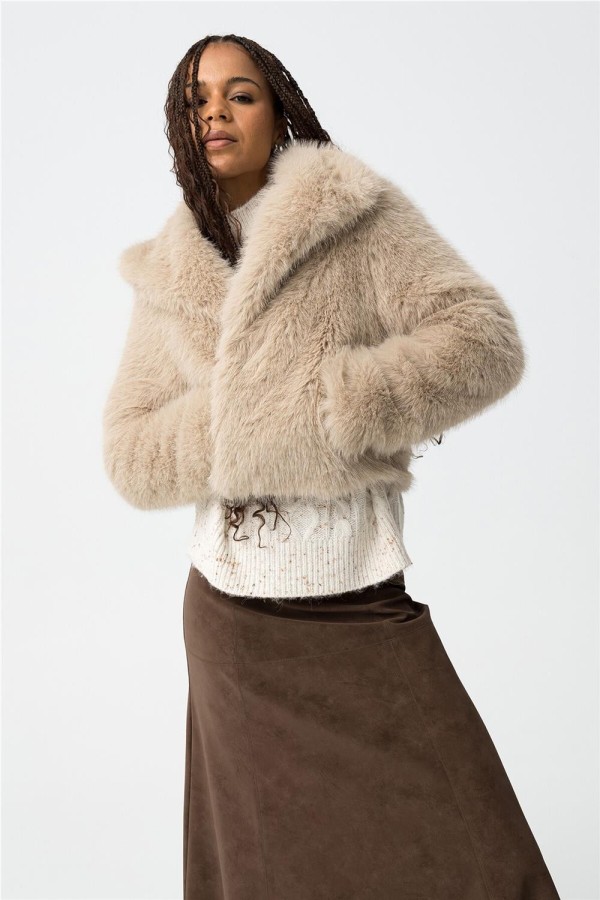 Chaqueta tiffosi corta efecto pelo