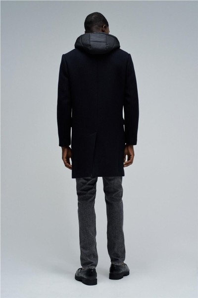 Abrigo Salsa de paño con capucha