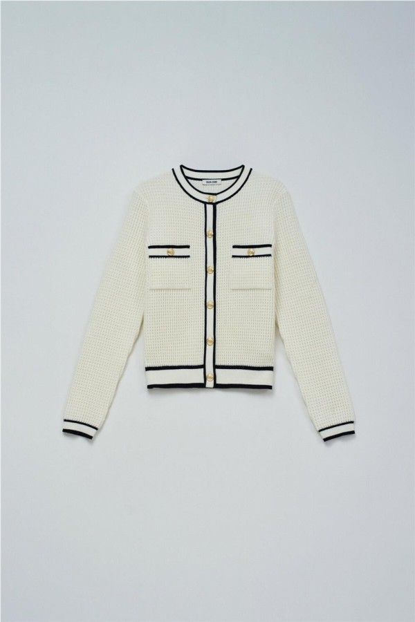 Cárdigan Salsa con botones dorados